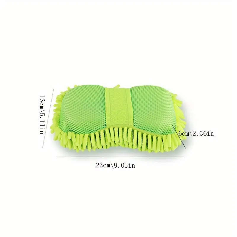 Ultra-Absorbent Chenille Microfiber Car Wash Mitt Scratch-Free Detailing Sponge