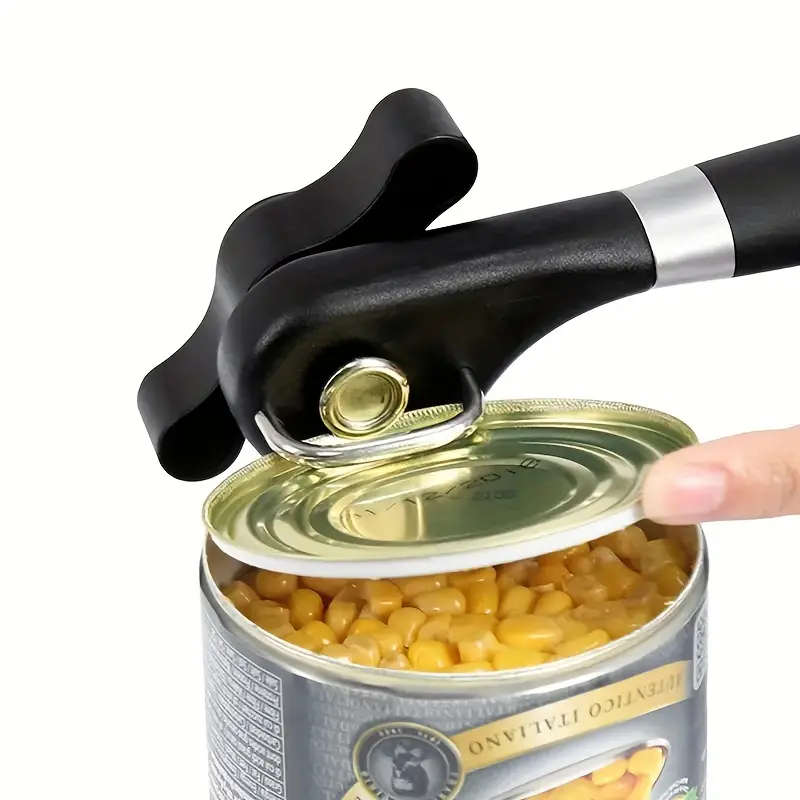 1pc Easy-Grip Stainless Steel Can Opener Effortless Opening Multifunctional Kitchen Gadget for Home