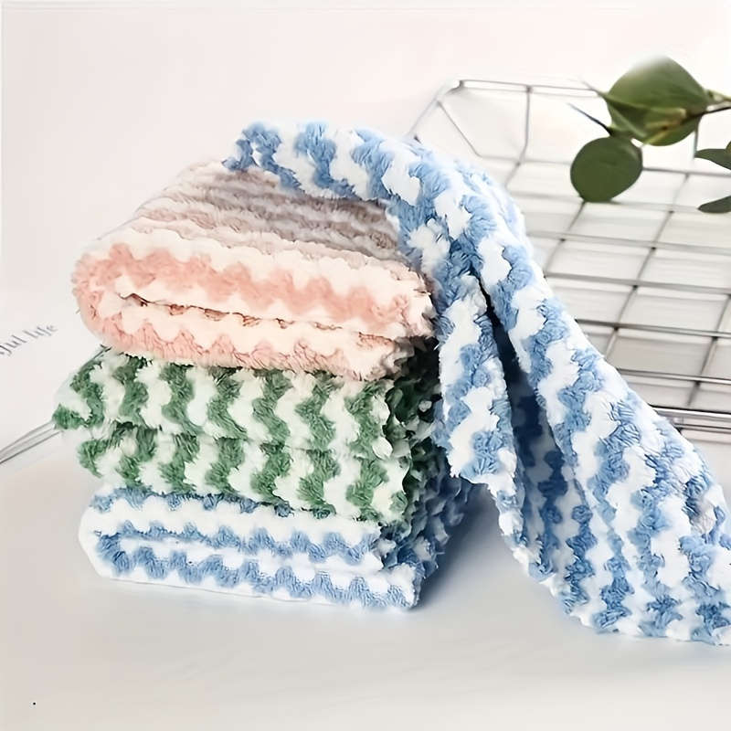 5pcs Ultra-Soft Microfiber Dish Cloths Super Absorbent Machine Washable Towels for Kitchen