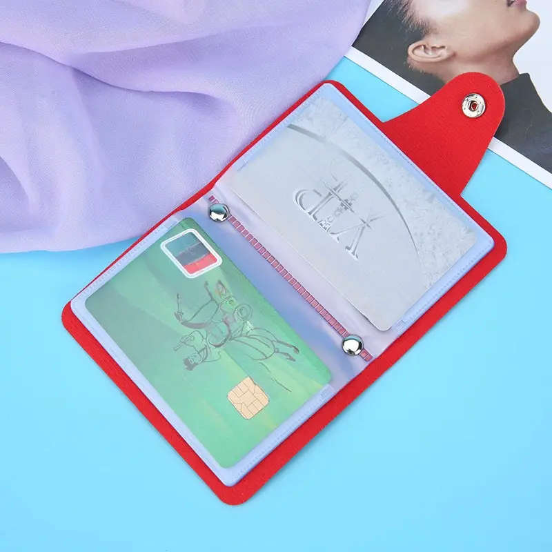 Men'S Leather Card Case Casual Portable Card Holder With Large Capacity Multiple Card Slots Perf