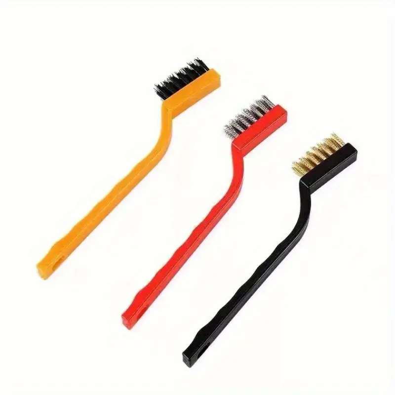 3pcs Wire Brush Kitchen Cleaning Scrub Brush Gas Stove Cleaning Brush Oil Cleaning Brush