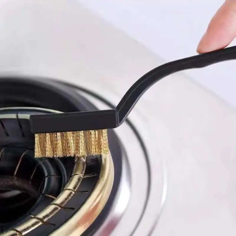 3pcs Wire Brush Kitchen Cleaning Scrub Brush Gas Stove Cleaning Brush Oil Cleaning Brush