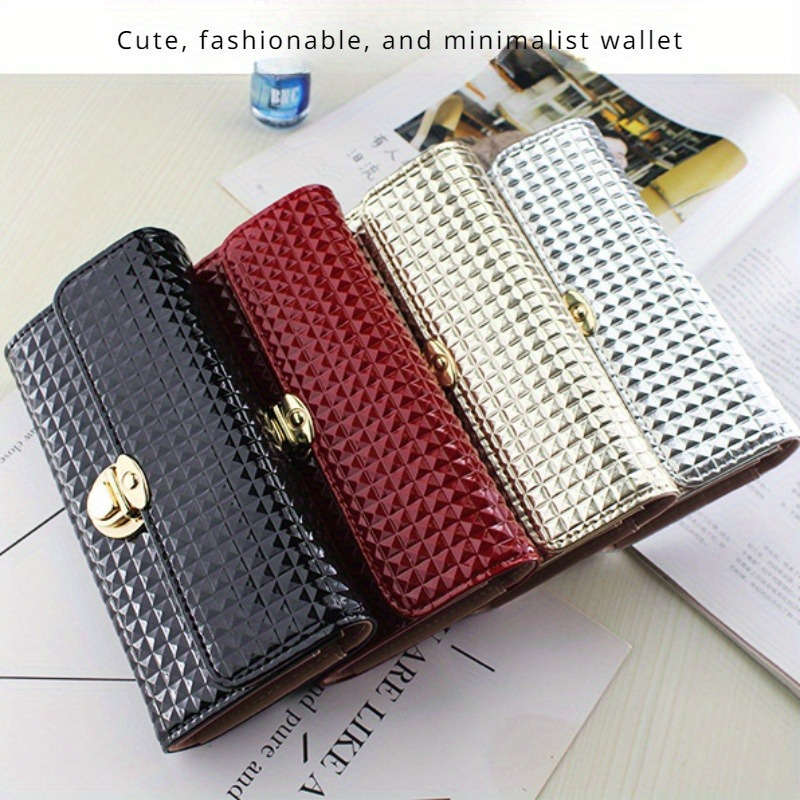 Of A Classic Solid Color Long Wallet Stylish Flap Coin Purse Spacious Credit Card Holder