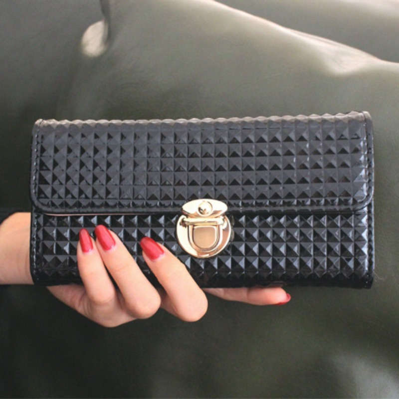 Of A Classic Solid Color Long Wallet Stylish Flap Coin Purse Spacious Credit Card Holder