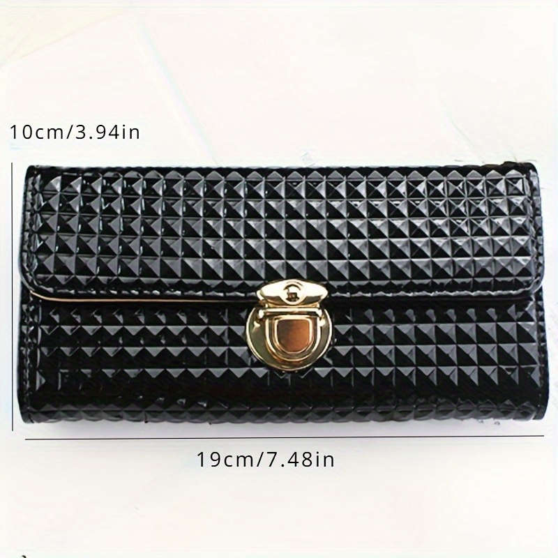 Of A Classic Solid Color Long Wallet Stylish Flap Coin Purse Spacious Credit Card Holder