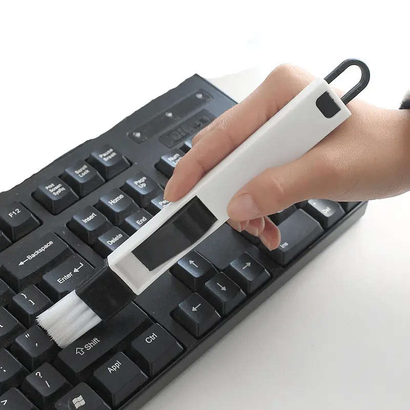 1pc 2in1 Multi-purpose Computer Keyboard Cleaning Brush and Stationery Tool - Office Desk Set