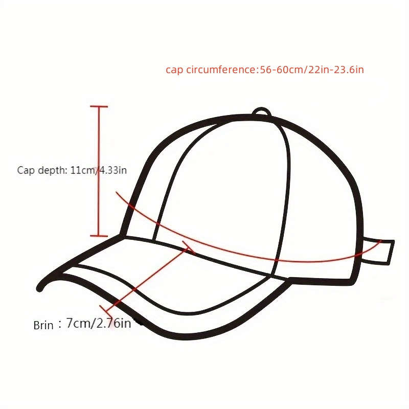 1pc Vintage Washed Denim Baseball Cap Adjustable Lightweight Polyester Sun Hat for Spring S