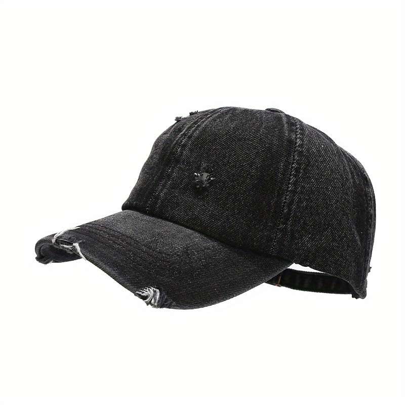 1pc Vintage Washed Denim Baseball Cap Adjustable Lightweight Polyester Sun Hat for Spring S