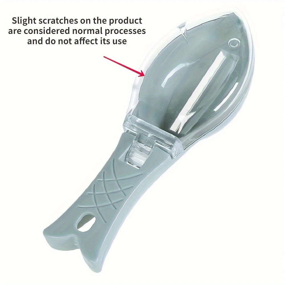 1pc Fish Scale Remover with Lid Durable PVC Scraper for Efficient Kitchen Fish Cleaning Non-Electric