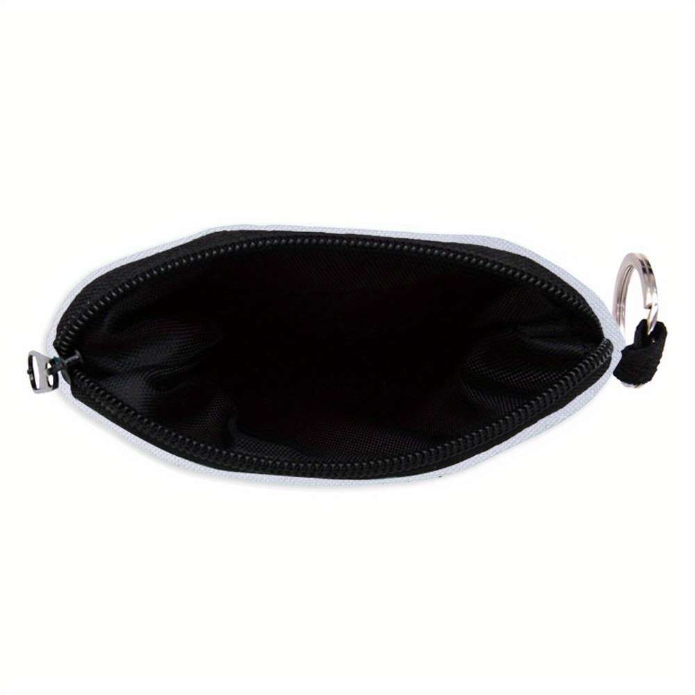 Women'S Stylish Rose Skull Zipper Pouch Durable Polyester Coin Purse