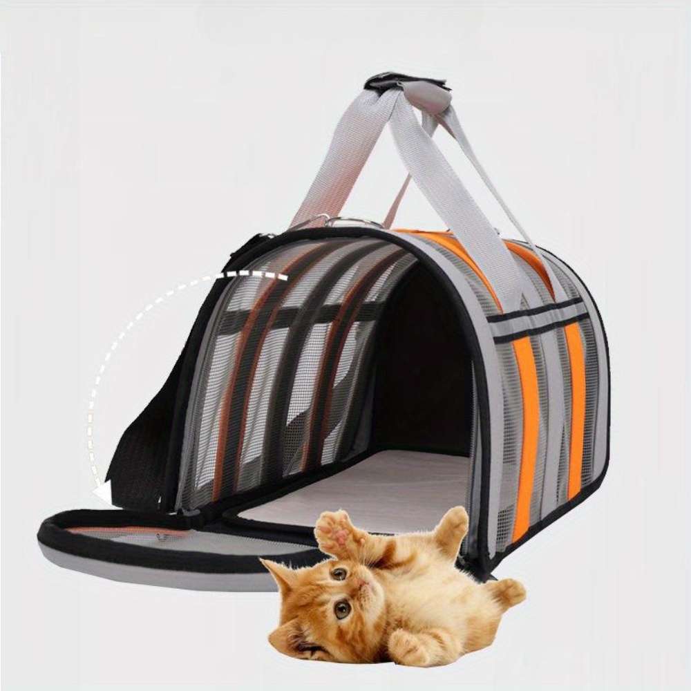 1pc Blue With Whitesize M 42*26*25cm 0.79kg Pet Bag