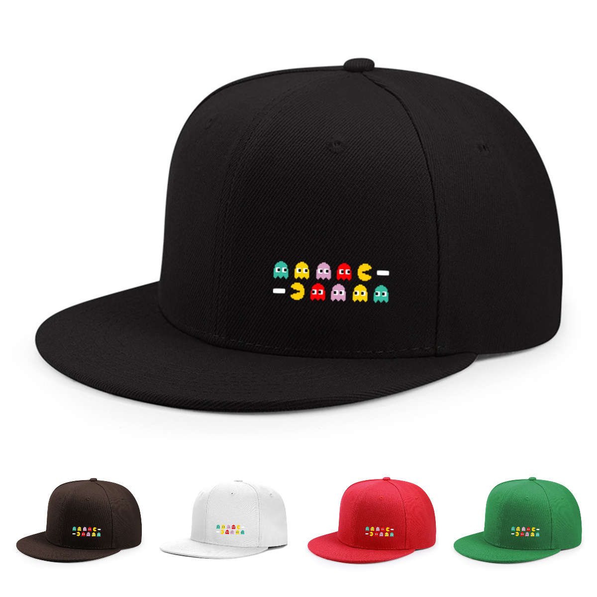Street Style Adjustable Snapback Cap With Colorful Smiling Face Design C Sun Safeguard Polyest