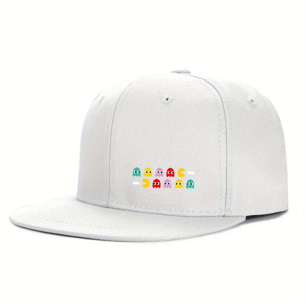 Street Style Adjustable Snapback Cap With Colorful Smiling Face Design C Sun Safeguard Polyest