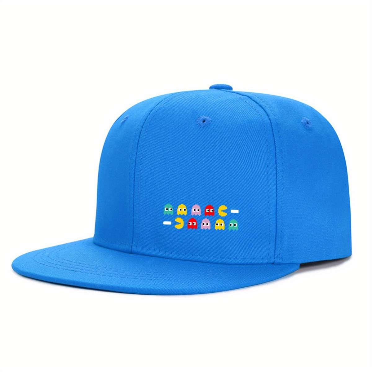 Street Style Adjustable Snapback Cap With Colorful Smiling Face Design C Sun Safeguard Polyest