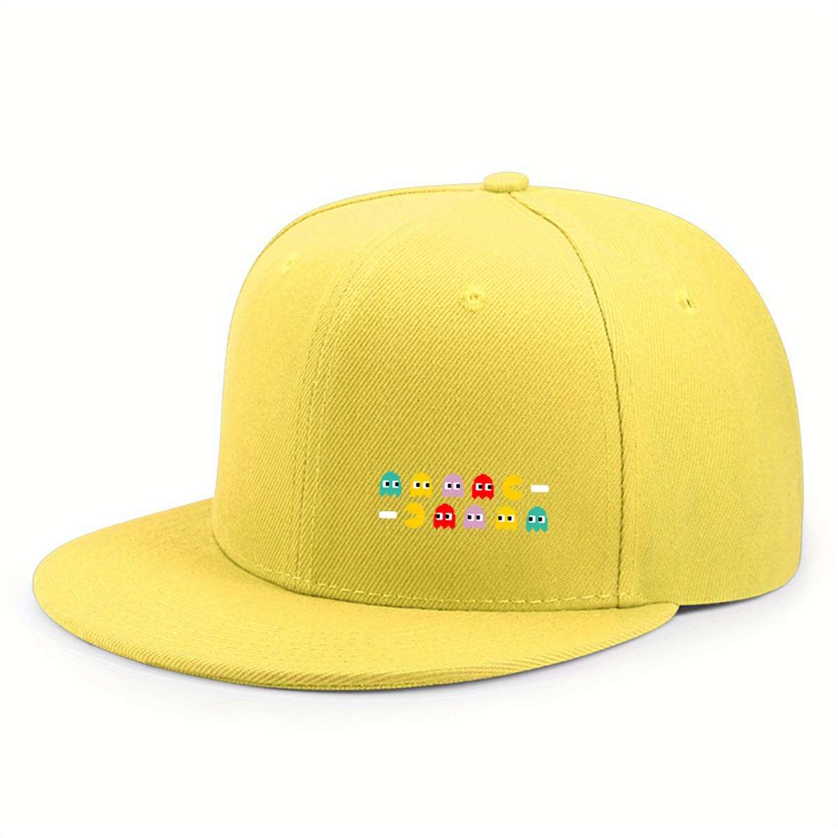 Street Style Adjustable Snapback Cap With Colorful Smiling Face Design C Sun Safeguard Polyest