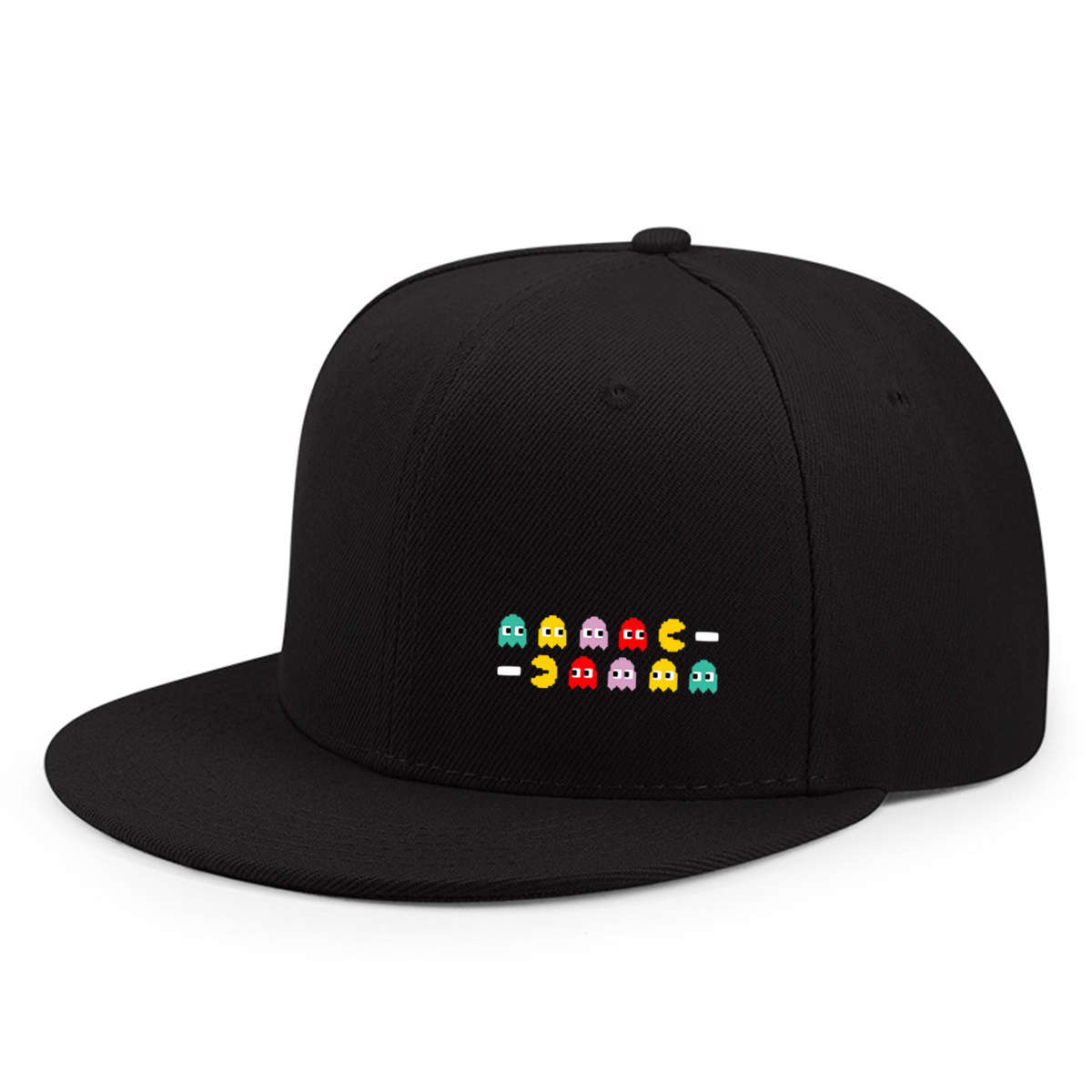 Street Style Adjustable Snapback Cap With Colorful Smiling Face Design C Sun Safeguard Polyest