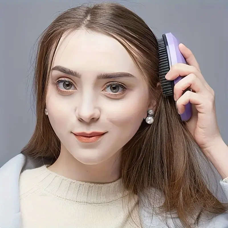 Ergonomic Detangling Hair Comb with Magic Handle COLOR PURPLE