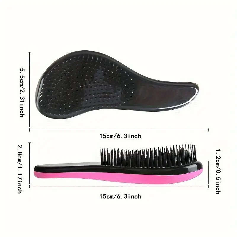 Ergonomic Detangling Hair Comb with Magic Handle COLOR PURPLE