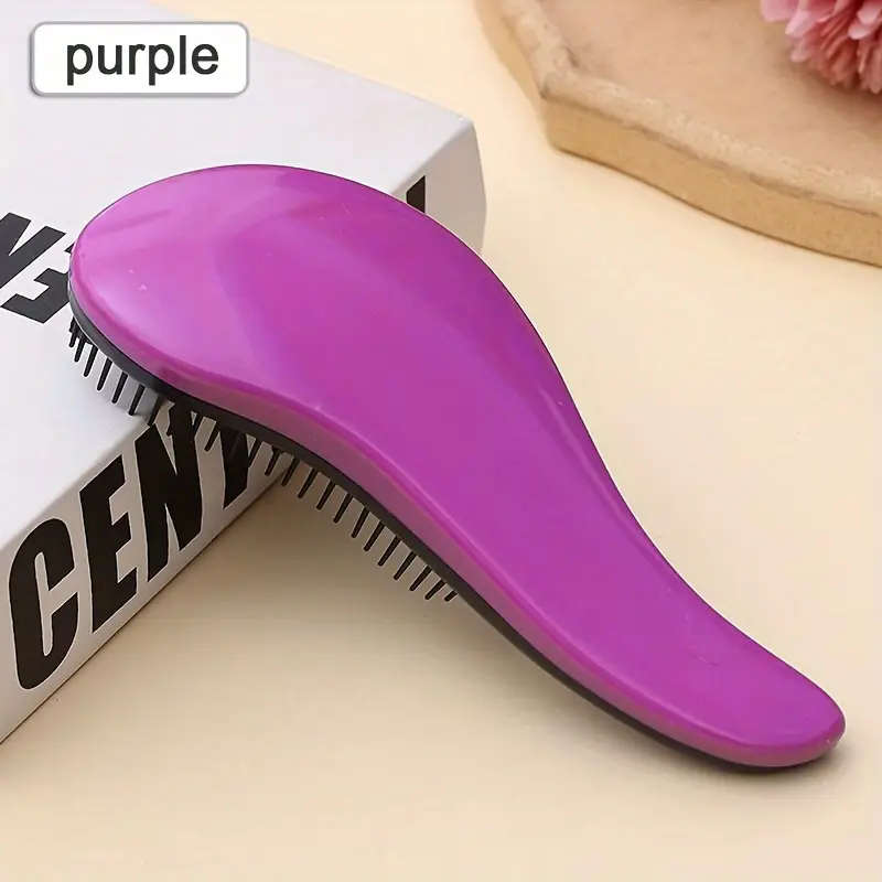 Ergonomic Detangling Hair Comb with Magic Handle COLOR PURPLE