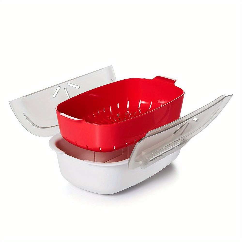 1pc Versatile Microwave Steamer for Vegetables Fish and Meat Easy-to-Use Kitchen Gadget