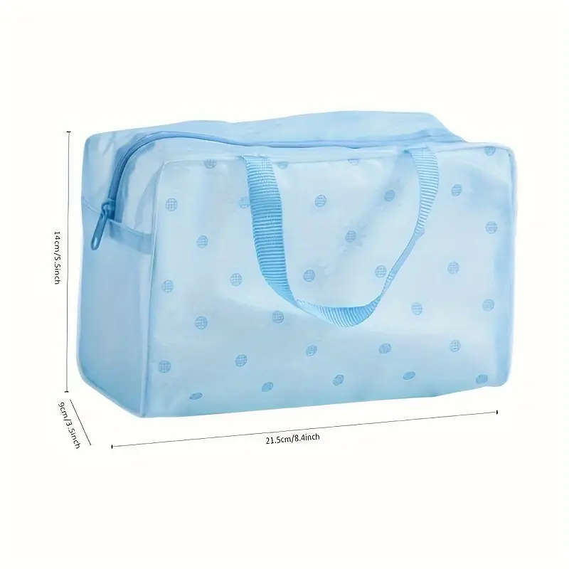 5 Piece Waterproof PVC Cosmetic Bag Set, Transparent Makeup Pouches RANDOM COLORS