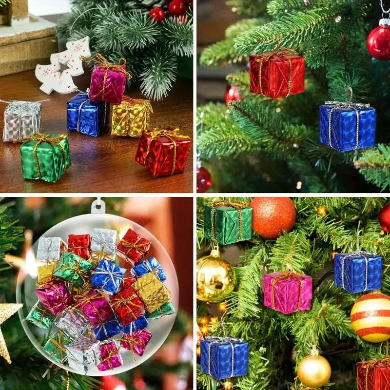 96 Plastic Holiday Christmas Tree Gift Boxes