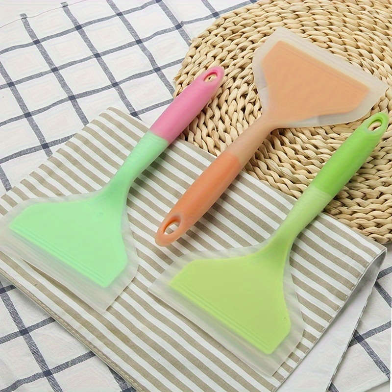 Silicone Spatula for Non-Stick Pans BBQ Grilling Pizza Pancakes Wide Mouthed Flexible H