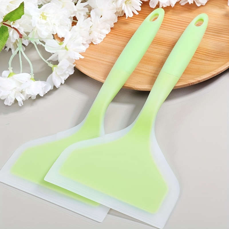 Silicone Spatula for Non-Stick Pans BBQ Grilling Pizza Pancakes Wide Mouthed Flexible H