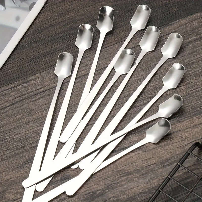 6-Piece Stainless Steel Long Handled Mixing Spoon