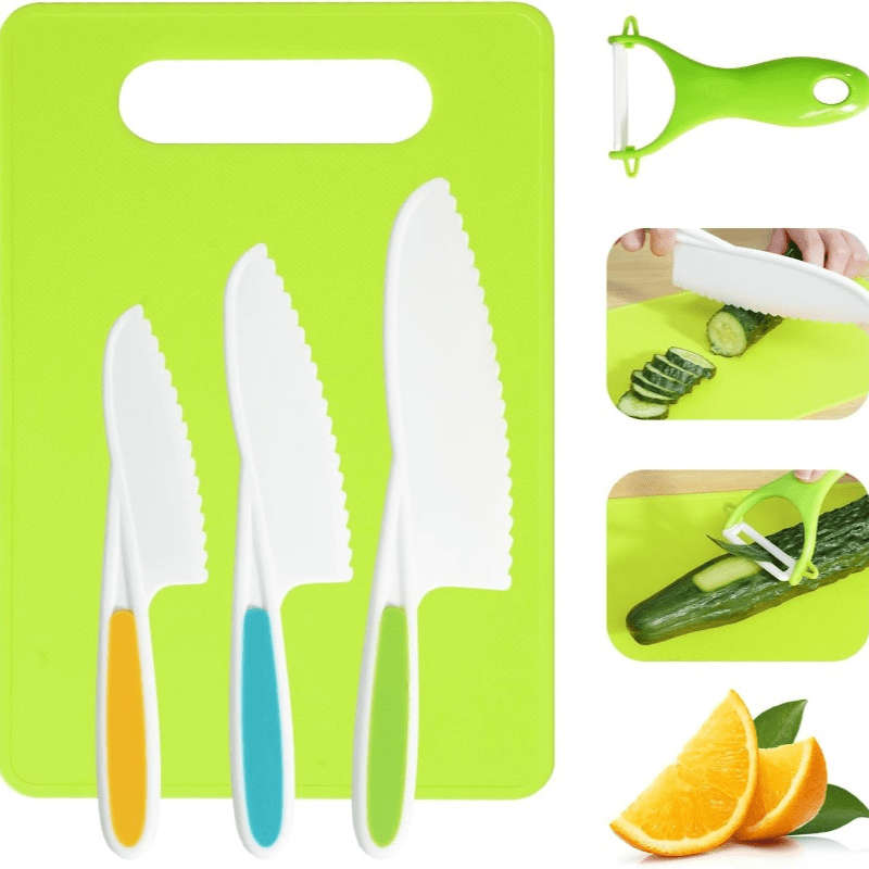 5pcs Kitchen Essentials Set Knives Peeler Cutting Board Perfect for Sandwiches Bread