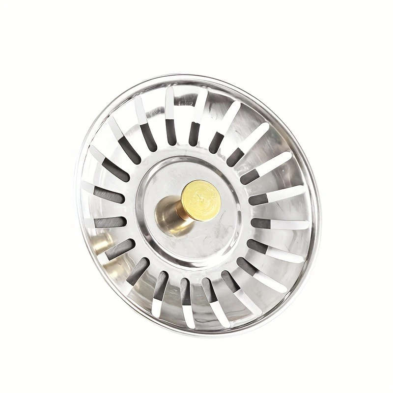 1pc Kitchen Sink Strainer Stopper Stainless Steel Waste Plug Sink Filter Bathroom Hair Catcher Sink
