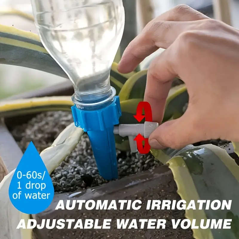 20pcs Plant Watering Drippers with Adjustable Flow Control Valve Polypropylene Self-Irrigation Spike