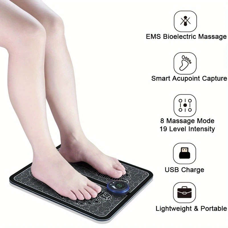 Rechargeable EMS Foot Massager Pad