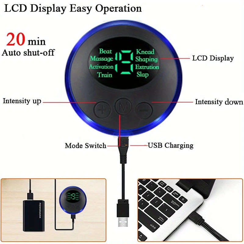 Rechargeable EMS Foot Massager Pad