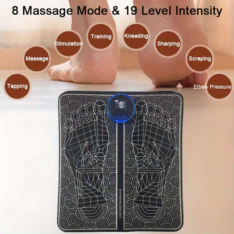 Rechargeable EMS Foot Massager Pad