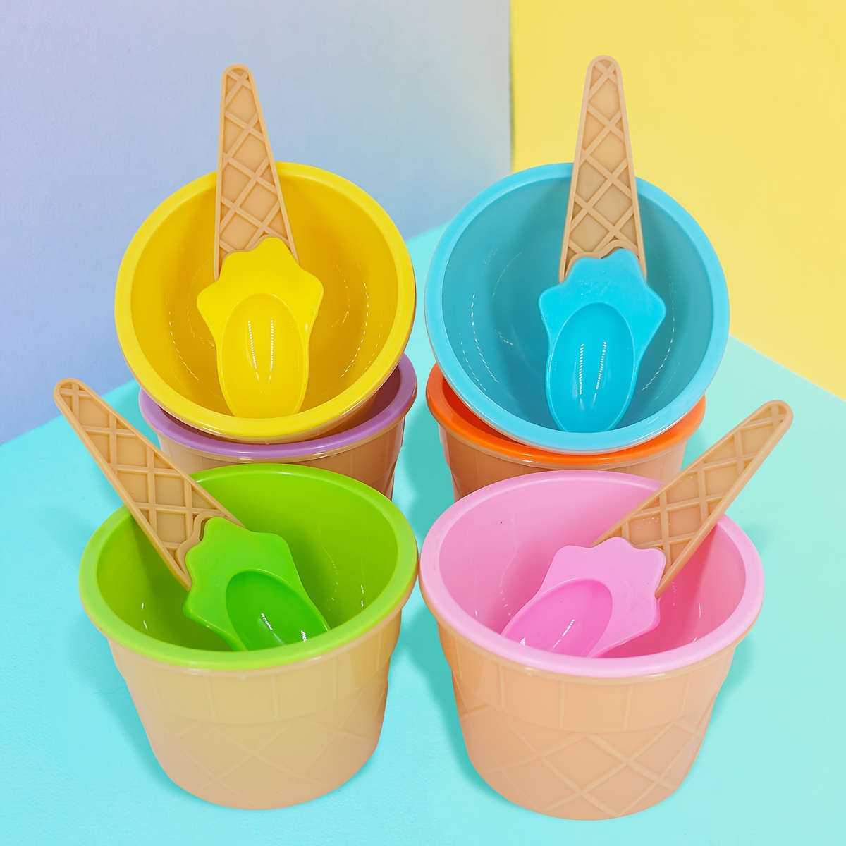 6pcs scoops and 6 bowls ice cream mixing bowls food and play with hot hands ice cr