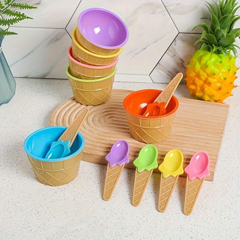 6pcs scoops and 6 bowls ice cream mixing bowls food and play with hot hands ice cr