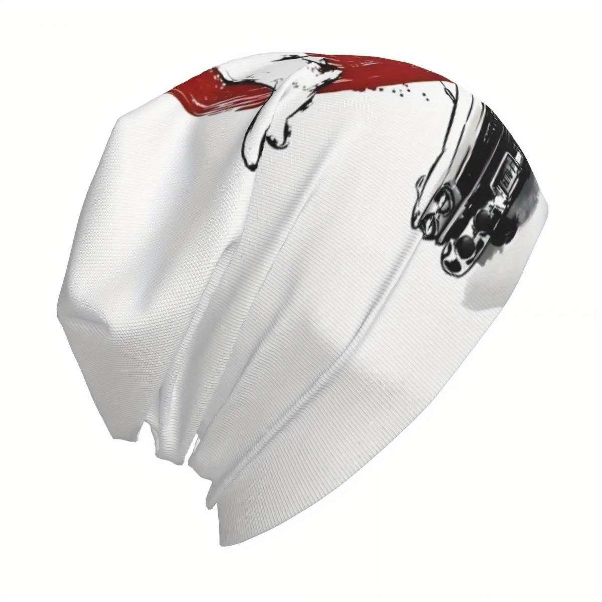 Men'S Knitted Beanie Hat Ghostbusters Themed Fashionable Polyester Spandex Novelty Headwea