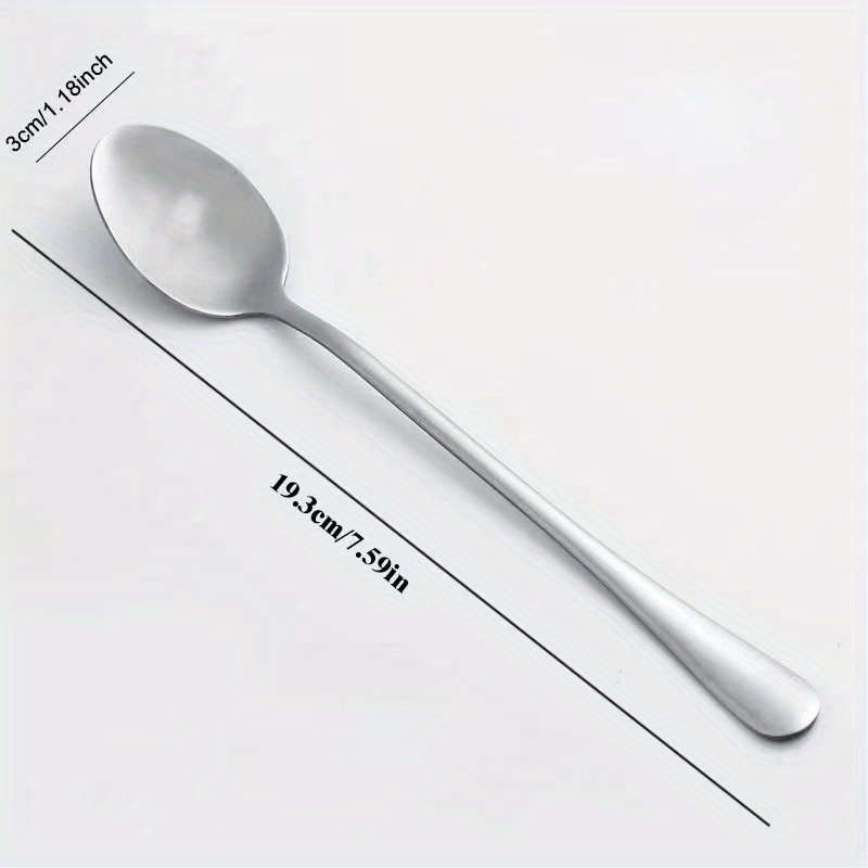 1pc Stainless Steel Spoon Set The Perfect Gift for Dad Ice Cream Dessert Salad Dinner Bi