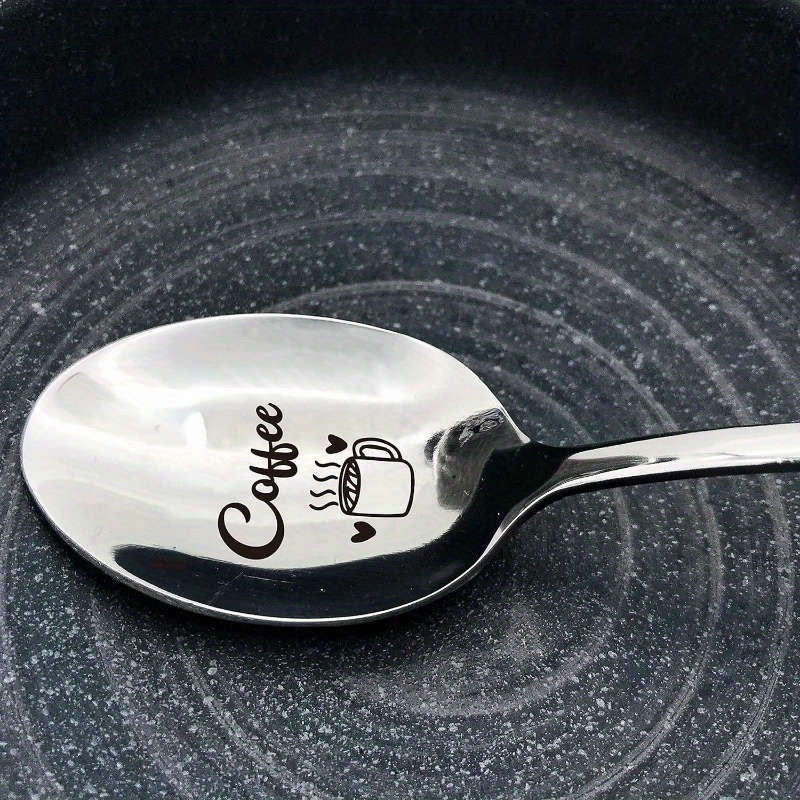 1pc Stainless Steel Spoon Set The Perfect Gift for Dad Ice Cream Dessert Salad Dinner Bi