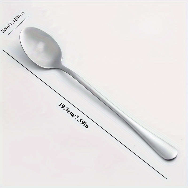 1pc Stainless Steel Spoon Set The Perfect Gift for Dad Ice Cream Dessert Salad Dinner Bi