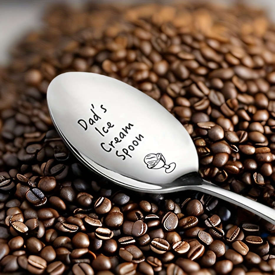 1pc Stainless Steel Spoon Set The Perfect Gift for Dad Ice Cream Dessert Salad Dinner Bi