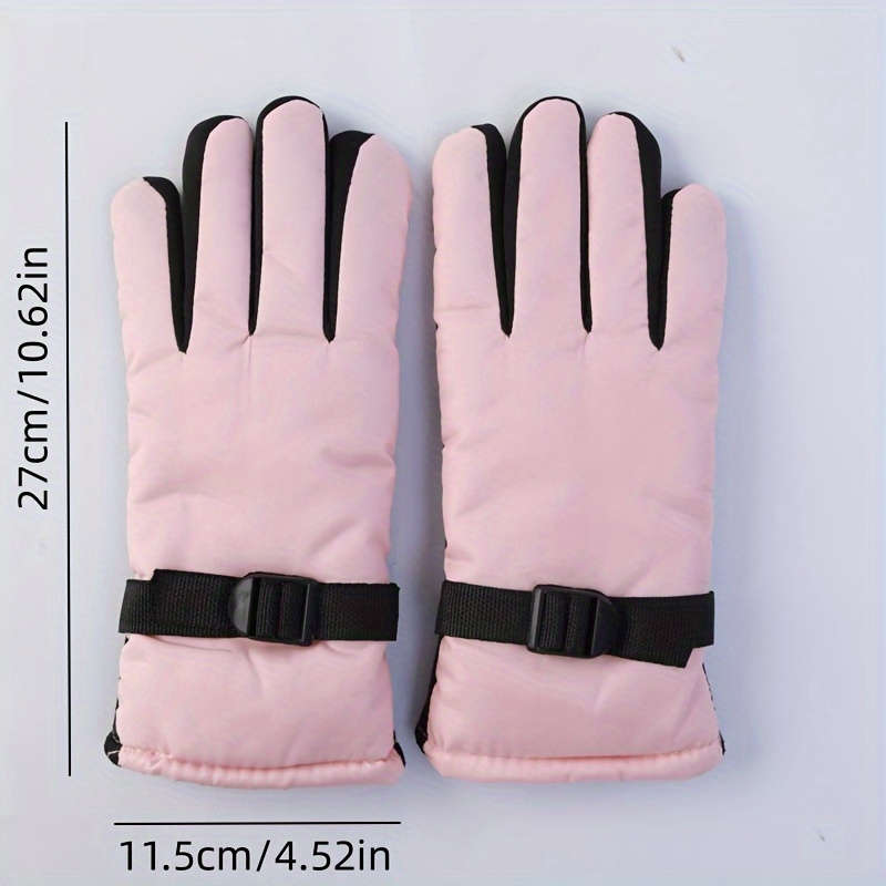 1 Pair Black Warm Gloves