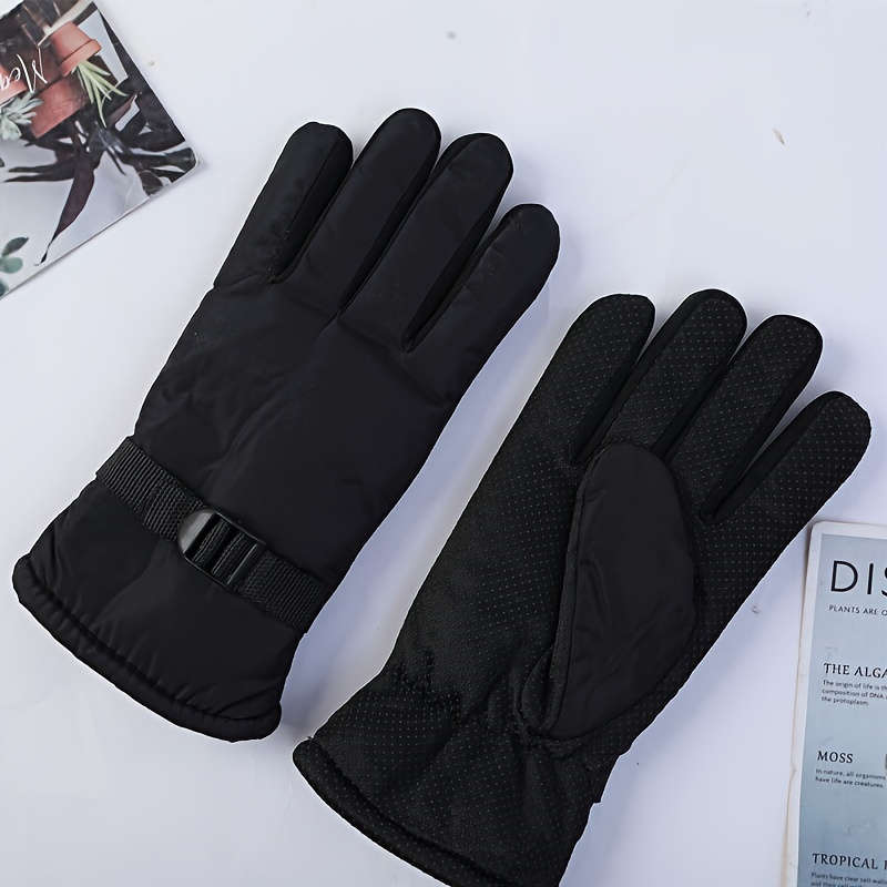1 Pair Black Warm Gloves