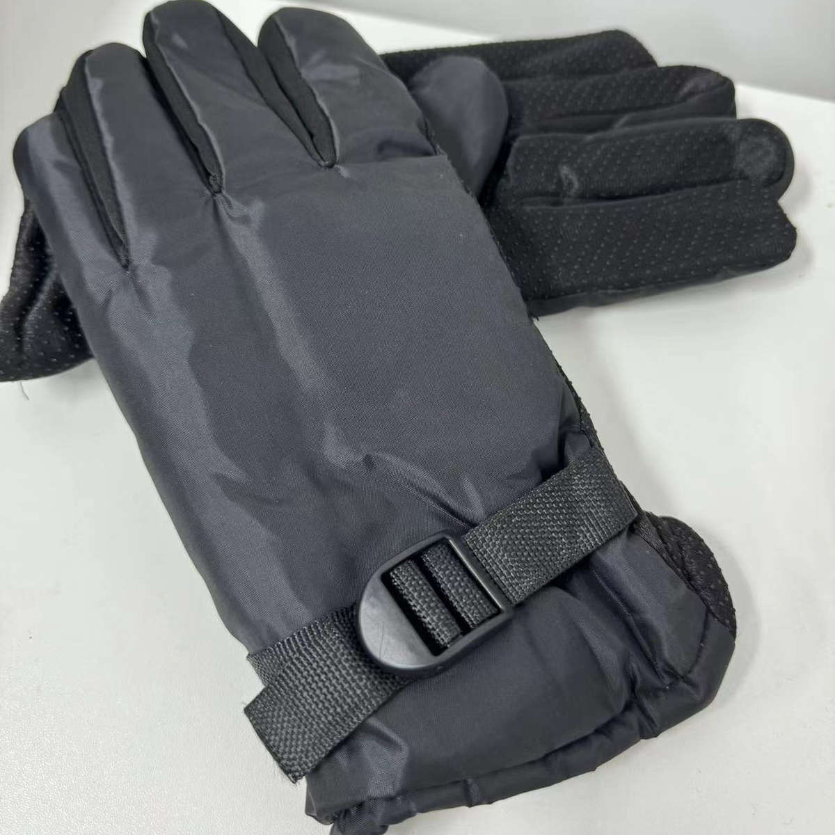 1 Pair Black Warm Gloves