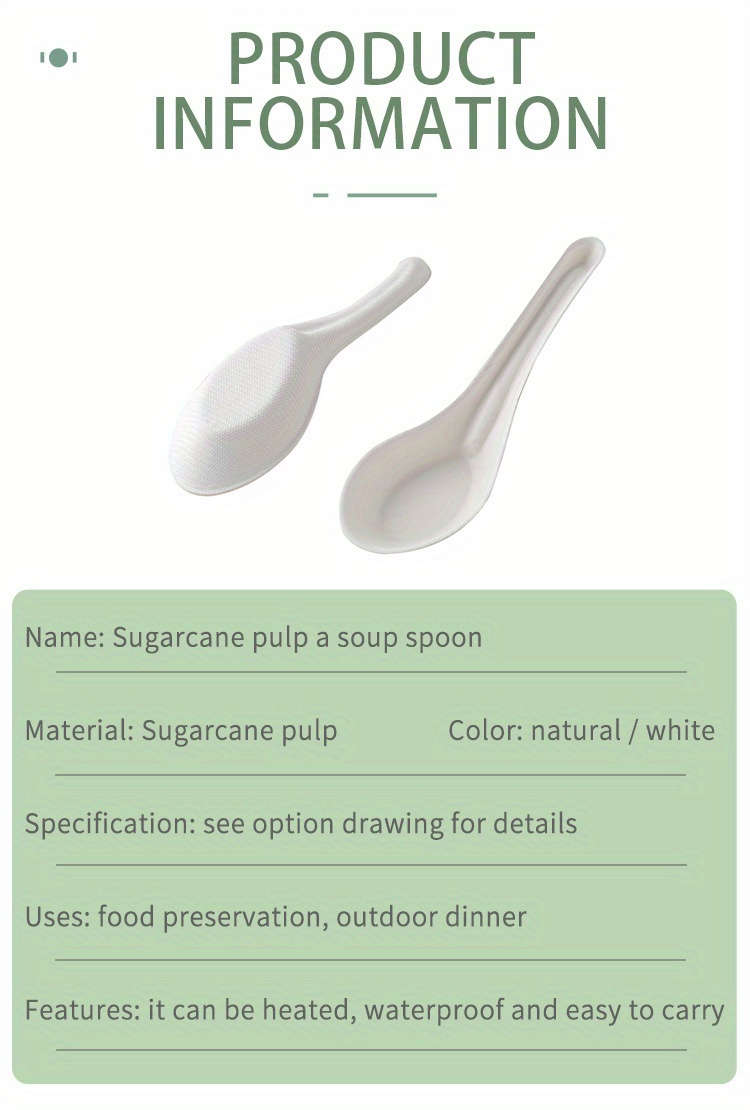 30Pcs Pulp Soup Spoons
