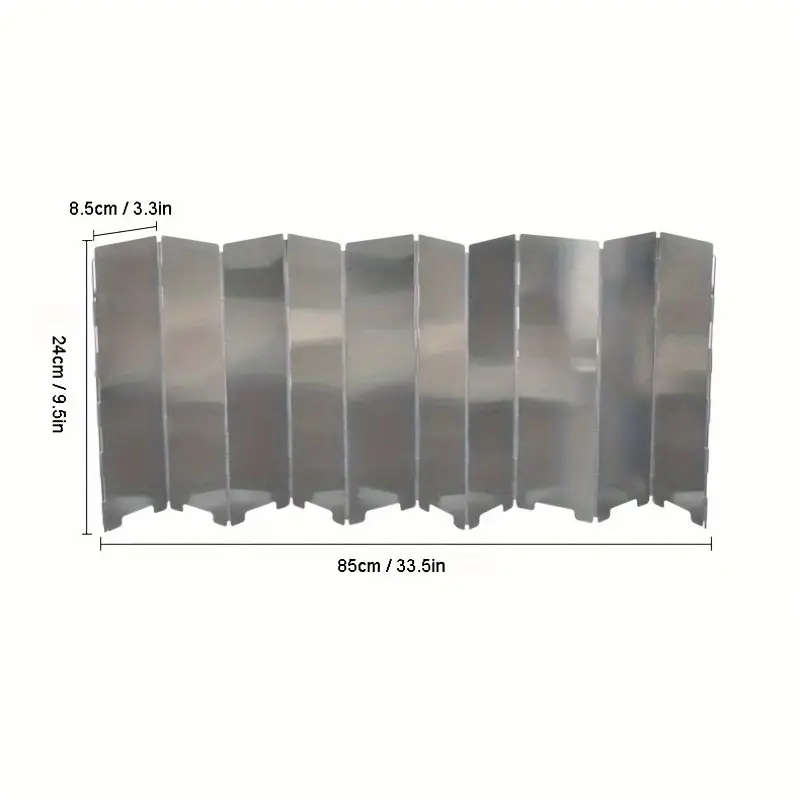 10 Sets of Camping Stove Windshields Alcohol Stove Windshields Ultra-Light Aluminum Alloy Foldable