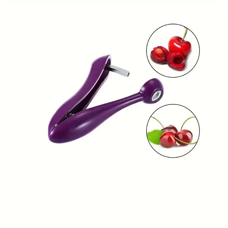 1pc Plastic Cherry Pitter Tool Quick and Easy Pitting Comfortable Grip Ideal for Cherry Recipes and