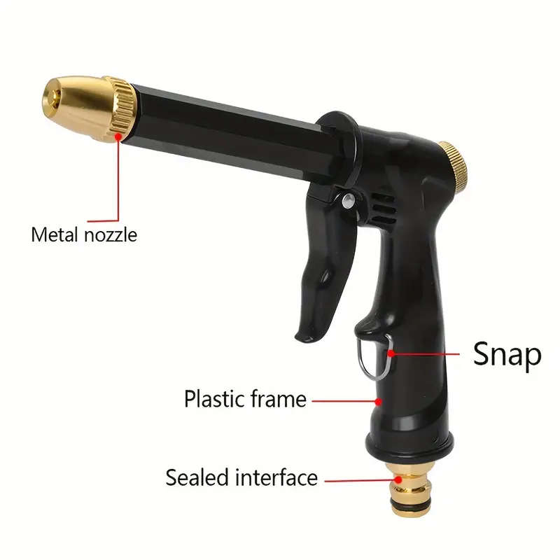 High Pressure Water Spray Nozzle Gun for Garden Hose