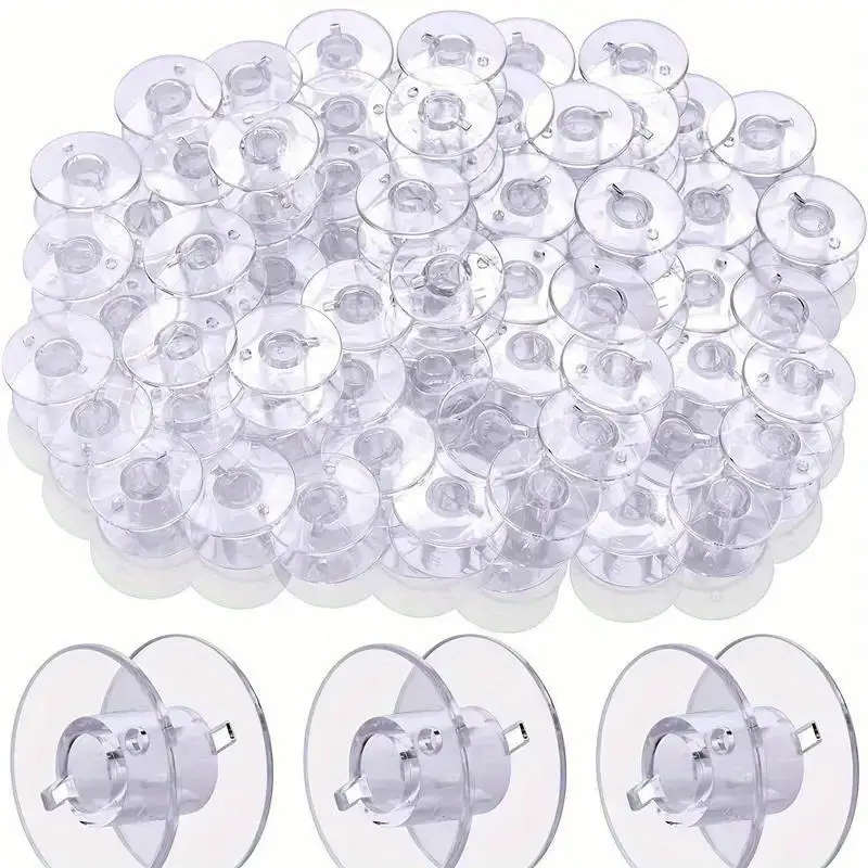 100 x Bobbins Plastic for sewing machines